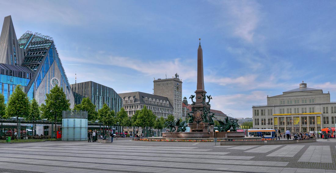 Площадь Августа - жемчужина Лейпцига и не только. 